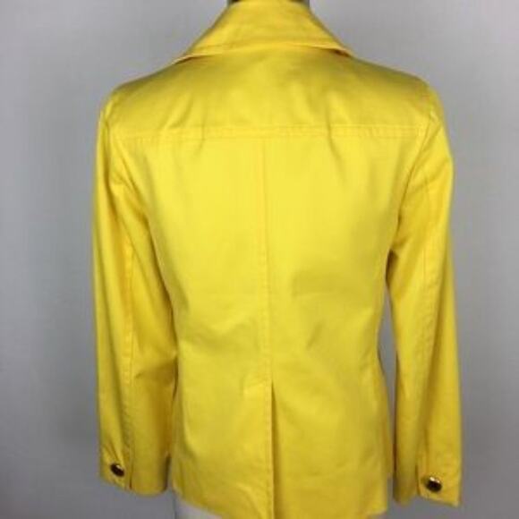 J Crew yellow Button Trudy Trench  Pea Coat 6 - Picture 4 of 8